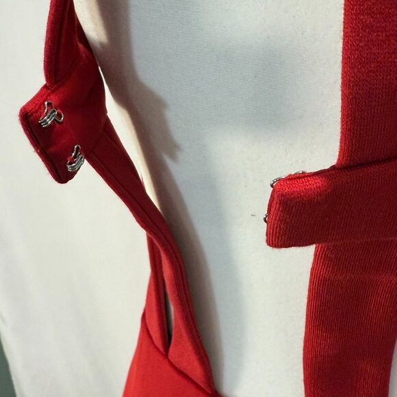 BCBGMAXAZRIA Red Cutout Back Gown - Picture 5 of 10
